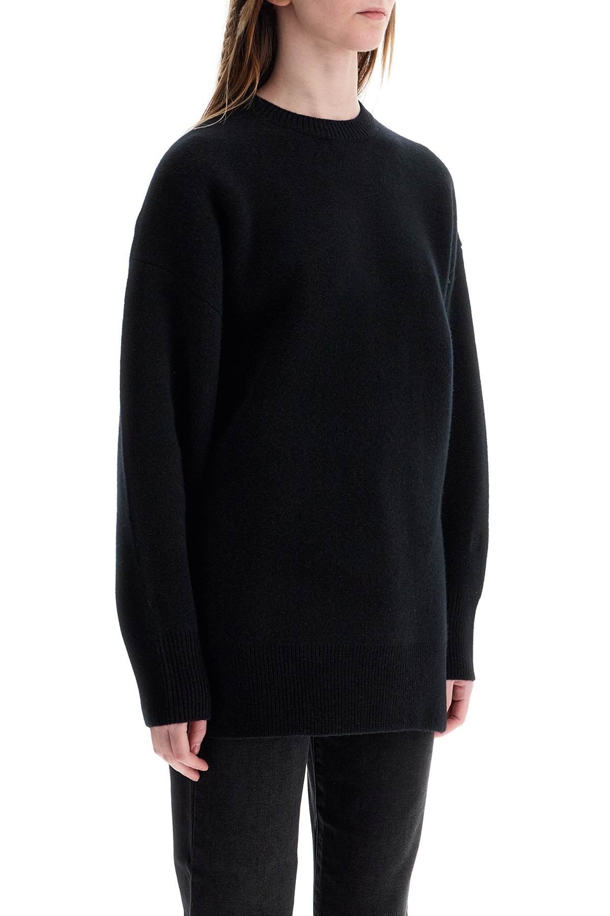 TOTEME oversized black wool and cashmere sweater