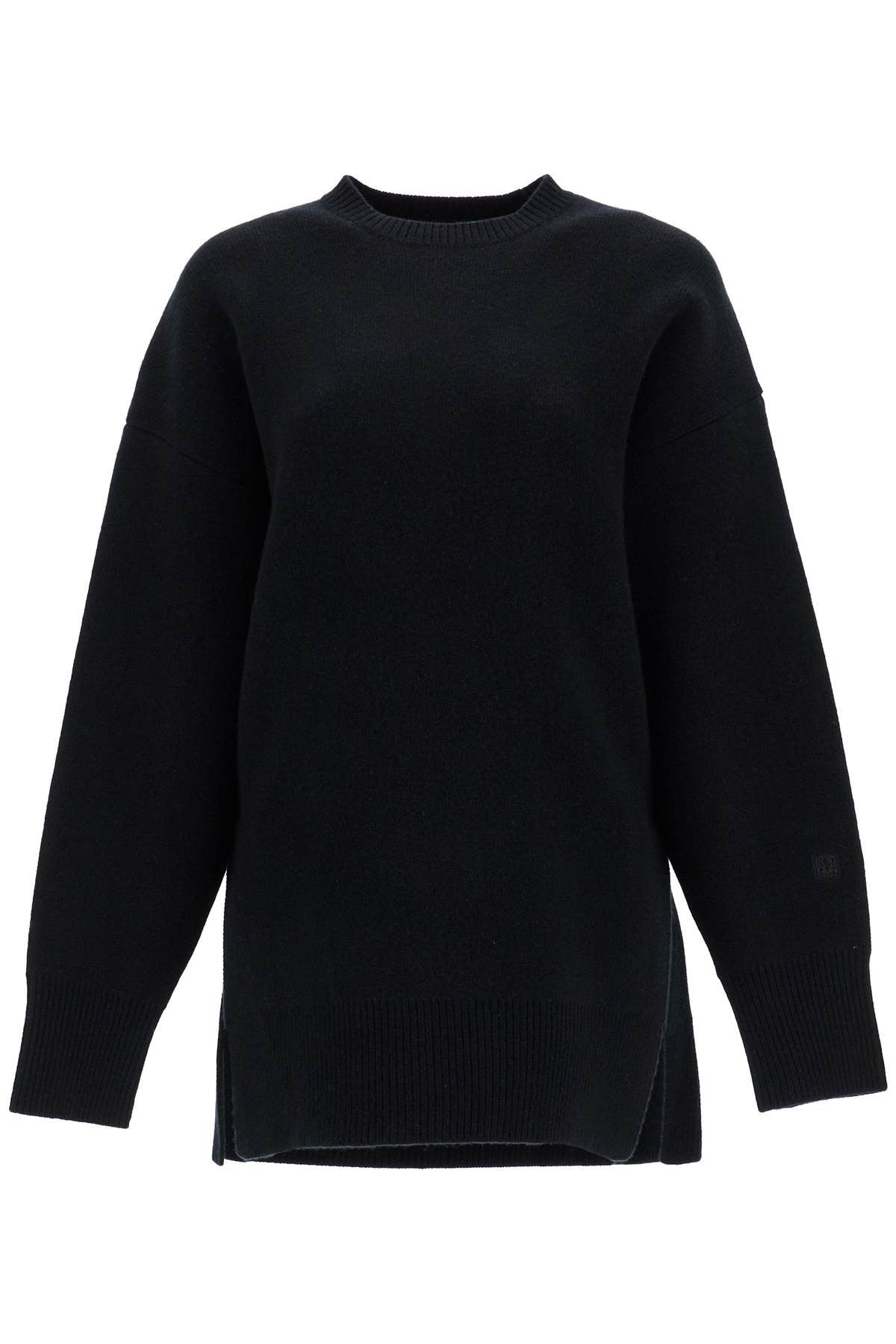 TOTEME oversized black wool and cashmere sweater