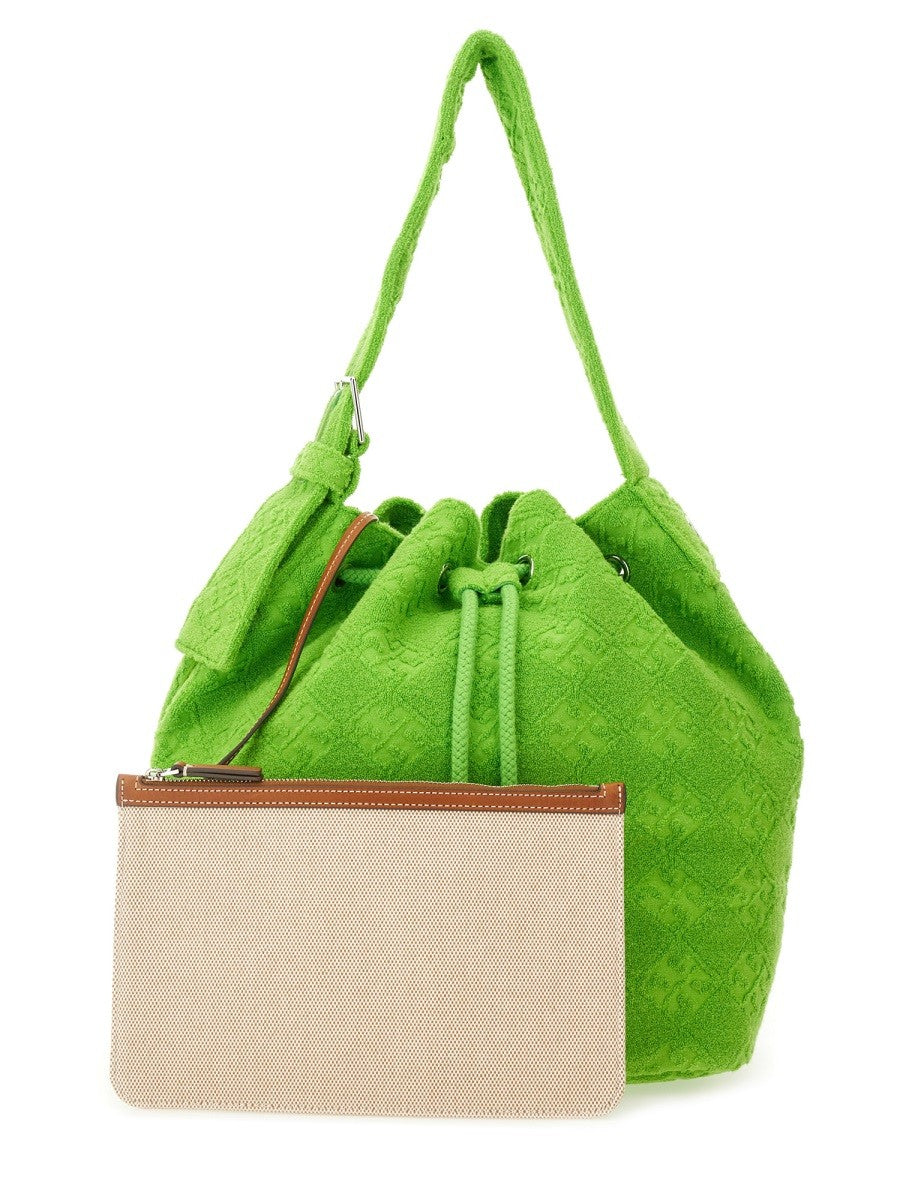 Tory Burch OVERSIZED "T MONOGRAM" BUCKET BAG