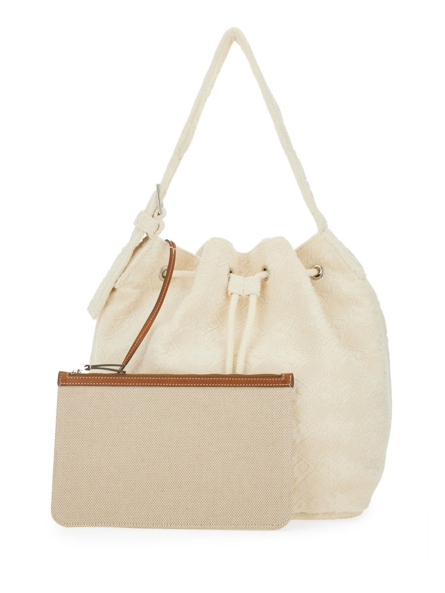 Tory Burch OVERSIZED "T MONOGRAM" BUCKET BAG