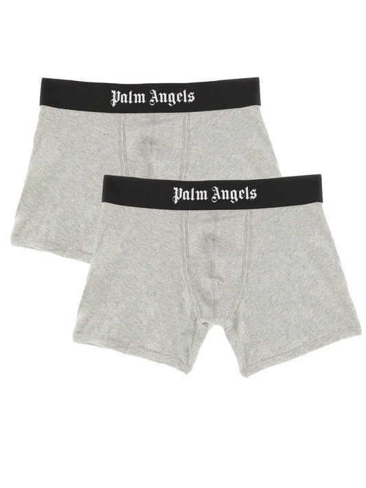 Palm Angels PACK OF TWO BOXERS WITH LOGO