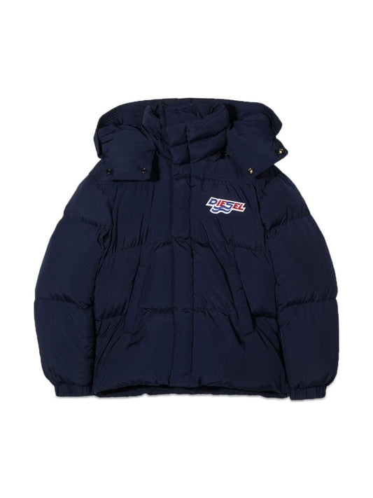 DIESEL KIDS PADDED DOWN JACKET WITH HOOD