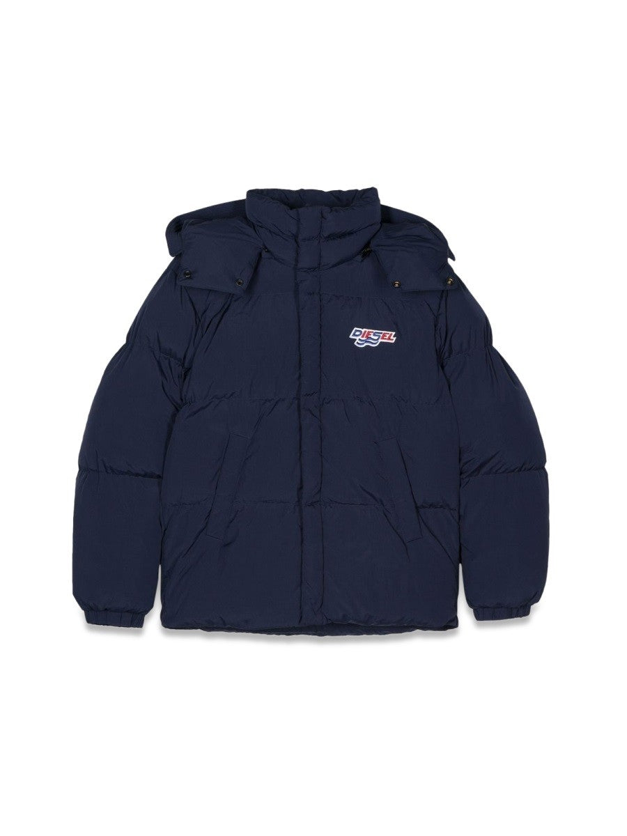 DIESEL KIDS PADDED DOWN JACKET WITH HOOD