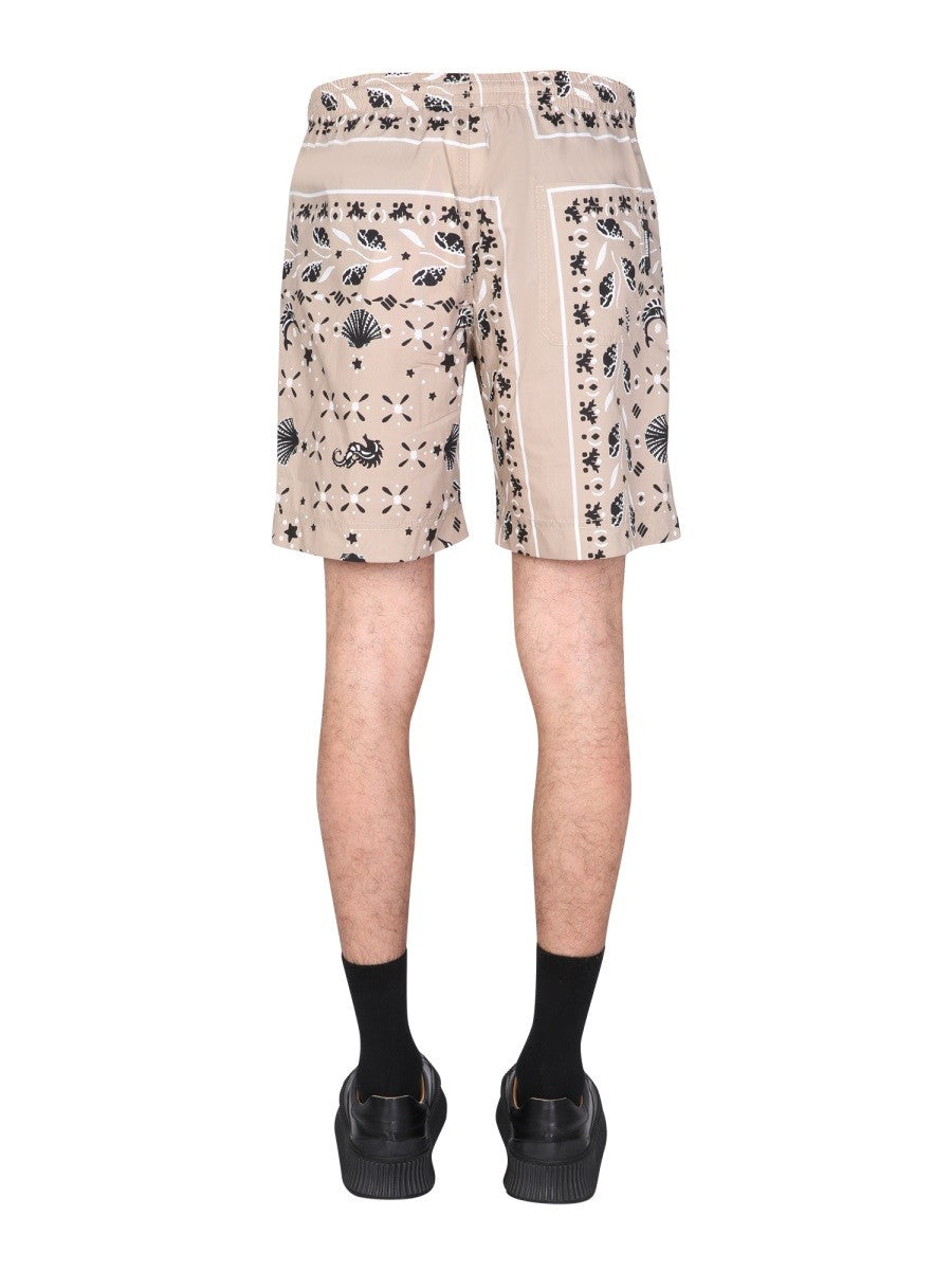 msgm PAISLEY PATTERN BERMUDA