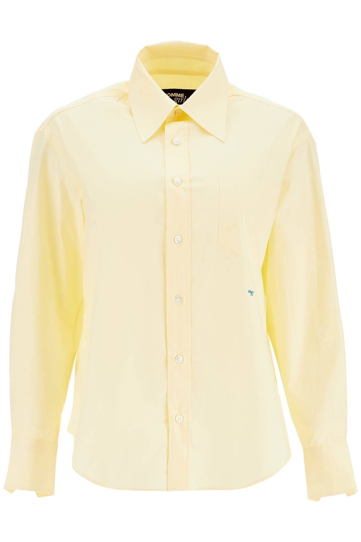 HOMME GIRLS pale yellow cotton 70's style women's shirt