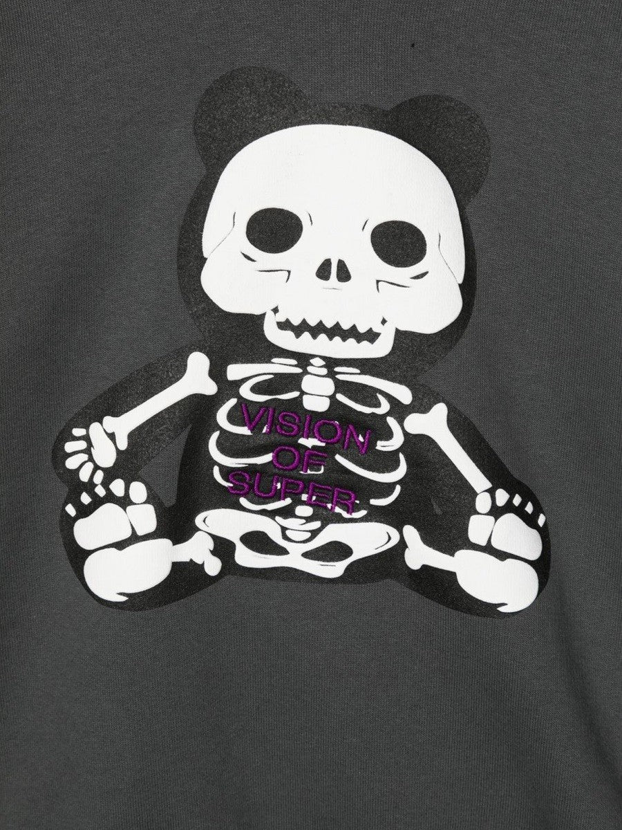 VISION OF SUPER PANDY SKELETON PRINT HOODIE