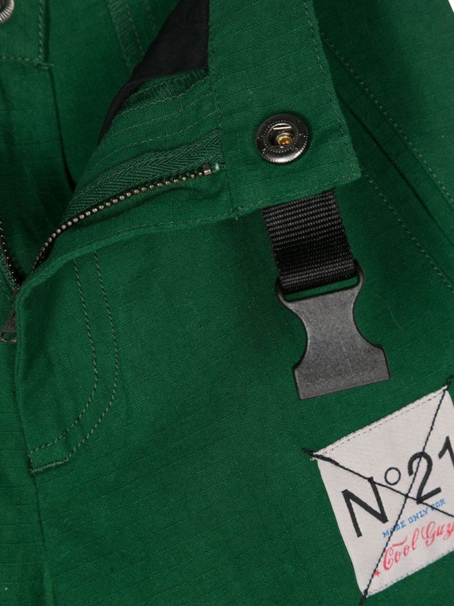 N°21 PANTS WITH LOGO PATCH