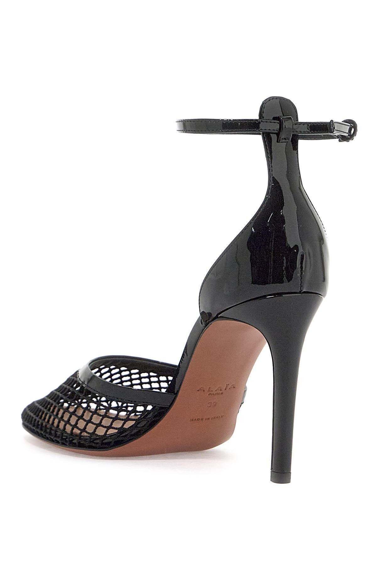 ALAIA 'patent and mesh dã©col