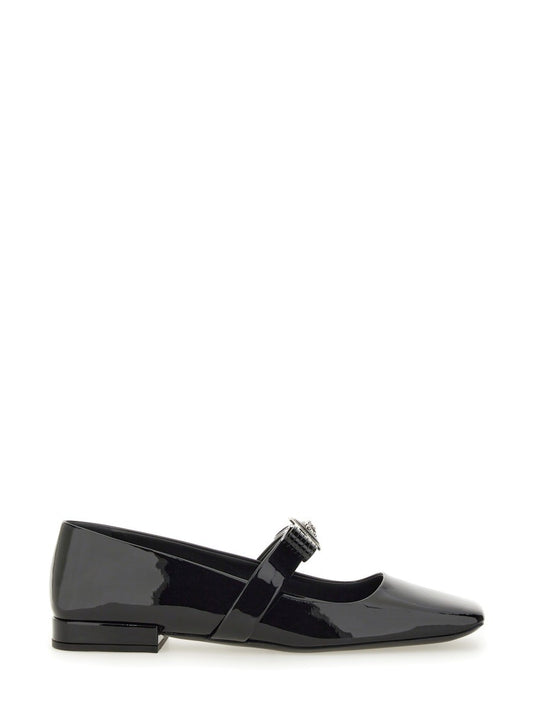 Versace PATENT LEATHER BALLERINA "GIANNI RIBBON"