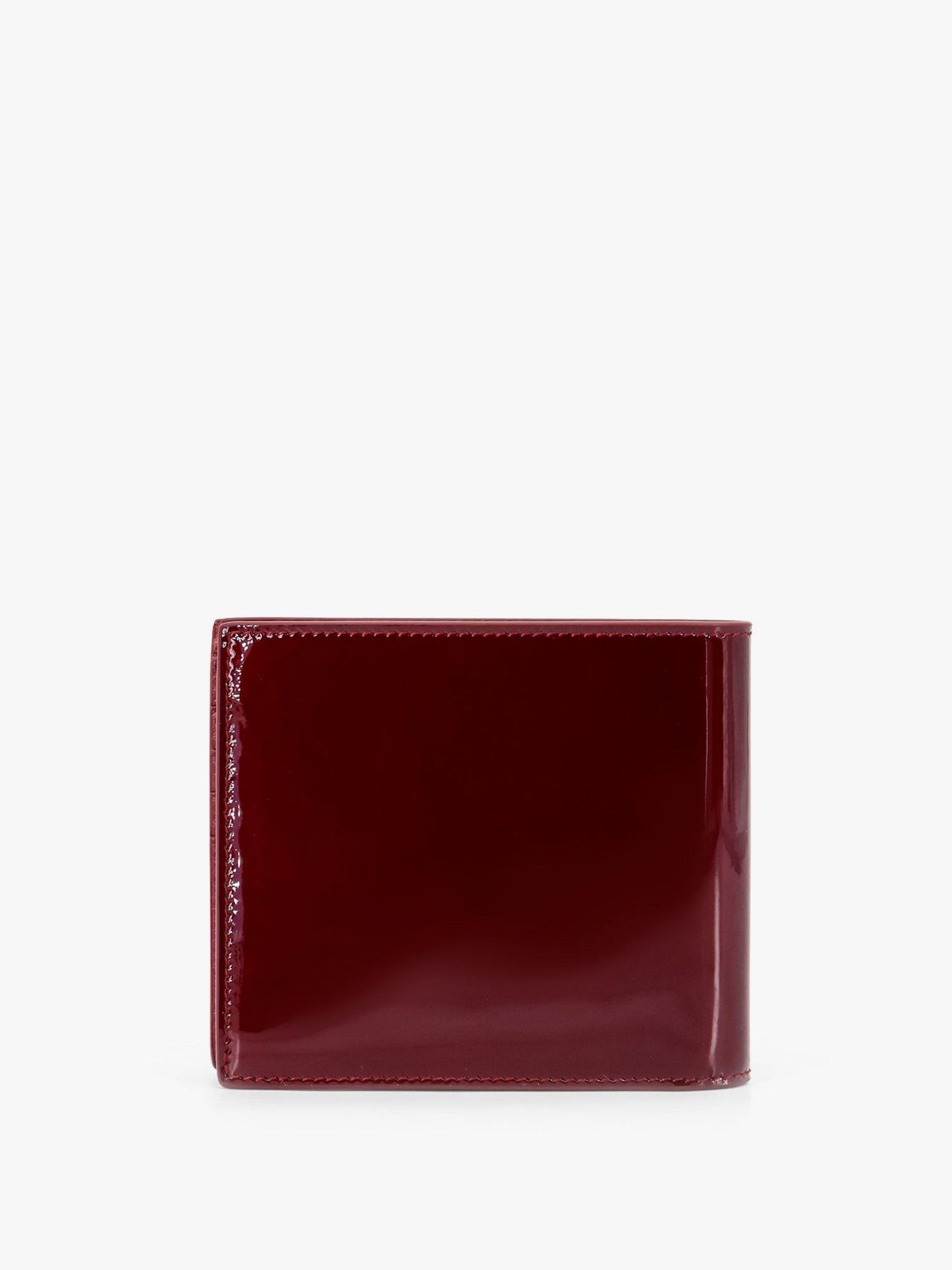 Saint Laurent Patent leather wallet with engraved logo on the front