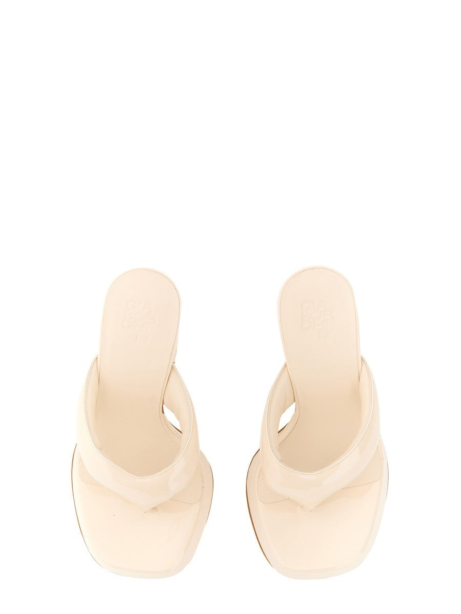 GIA BORGHINI PATENT SANDAL.