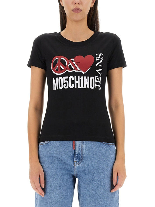 MOSCHINO JEANS PEACE & LOVE T-SHIRT