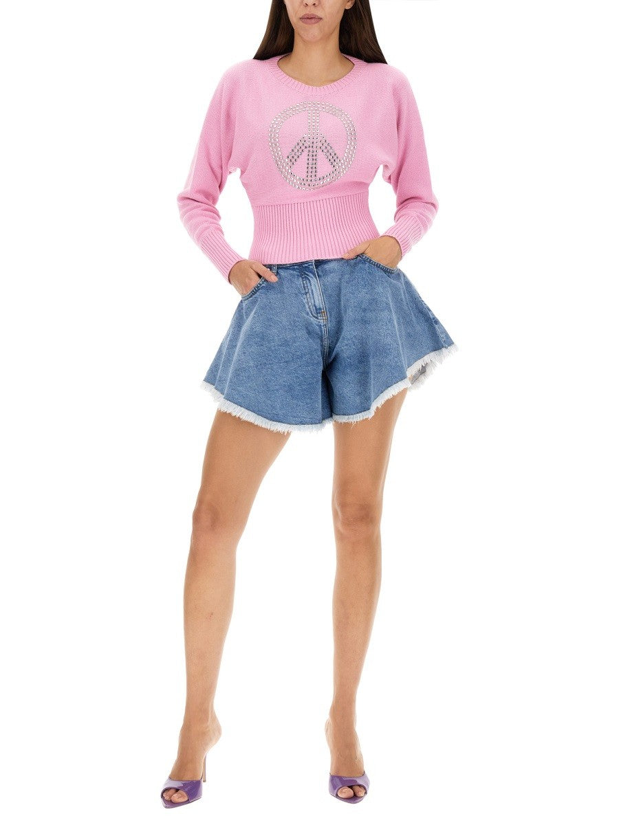 MOSCHINO JEANS PEACE SYMBOL JERSEY