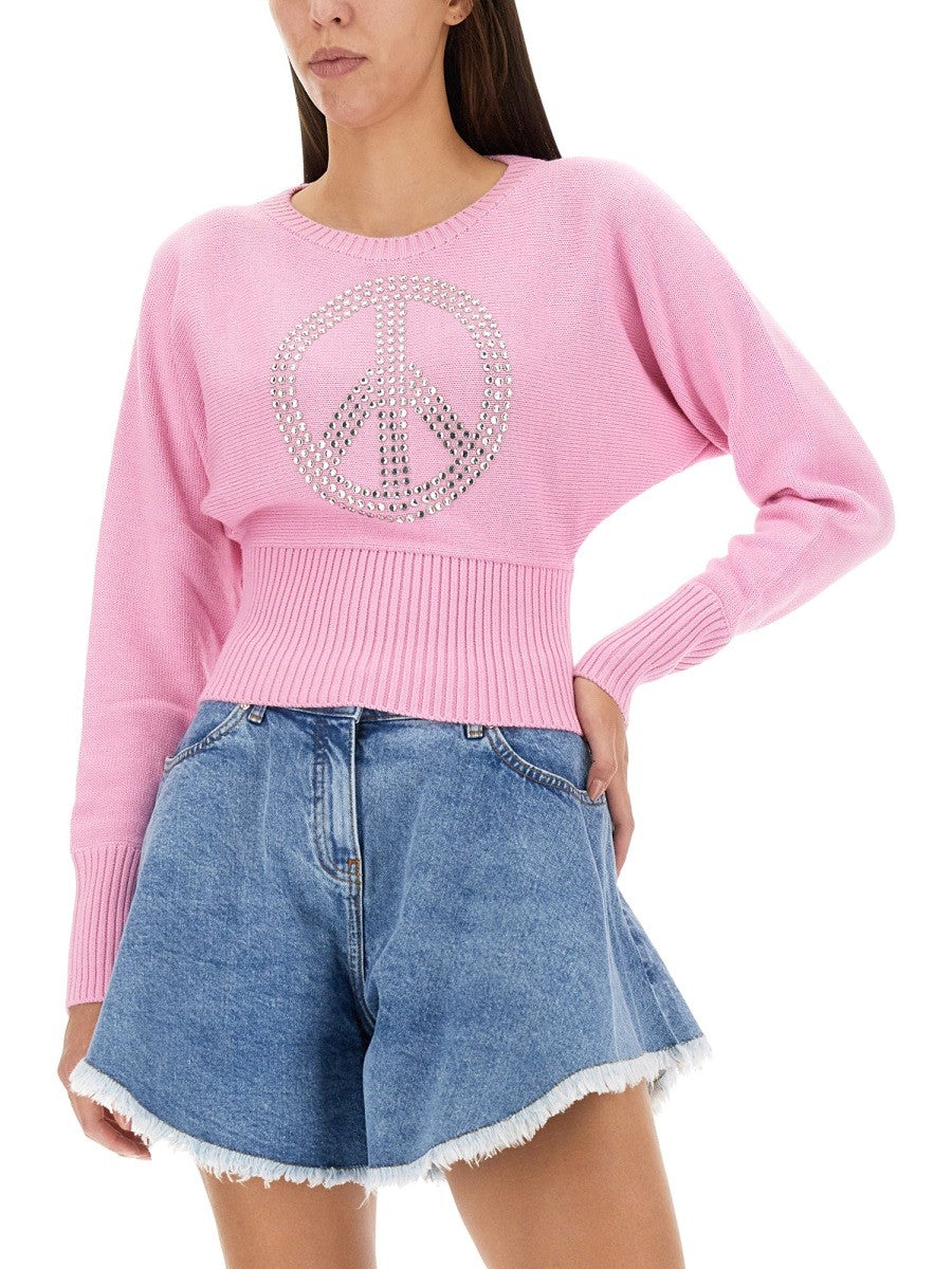 MOSCHINO JEANS PEACE SYMBOL JERSEY