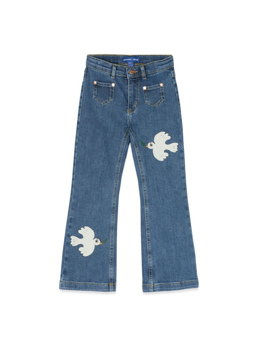 MINI RODINI peace where danim flared jeans