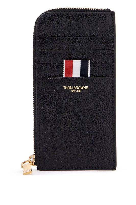 THOM BROWNE pebble grain leather cardholder