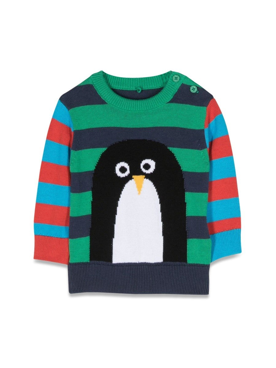 stella mccartney penguin stripes crew neck pullover