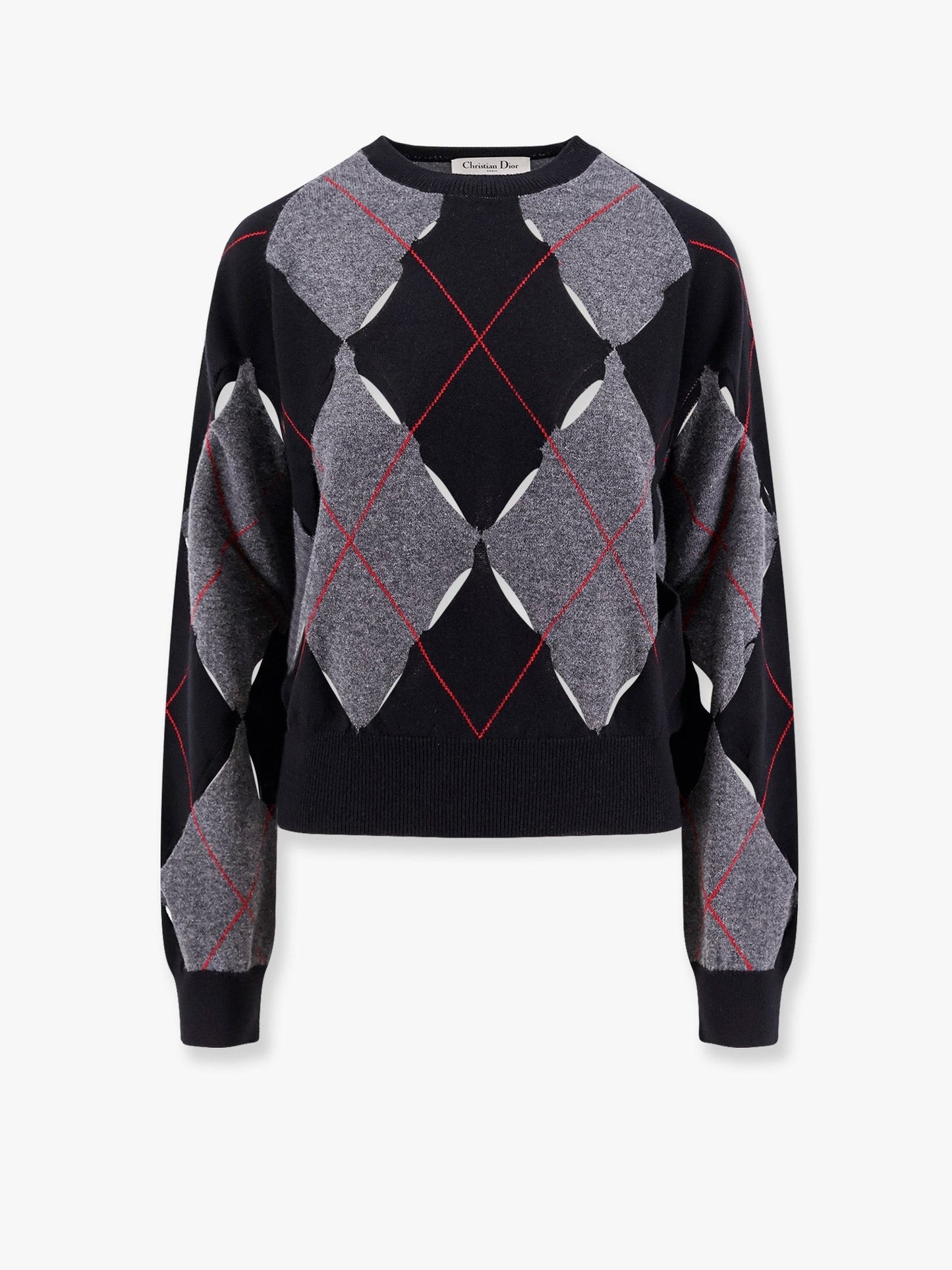 Dior Perforated cashmere sweater with diamond pattern