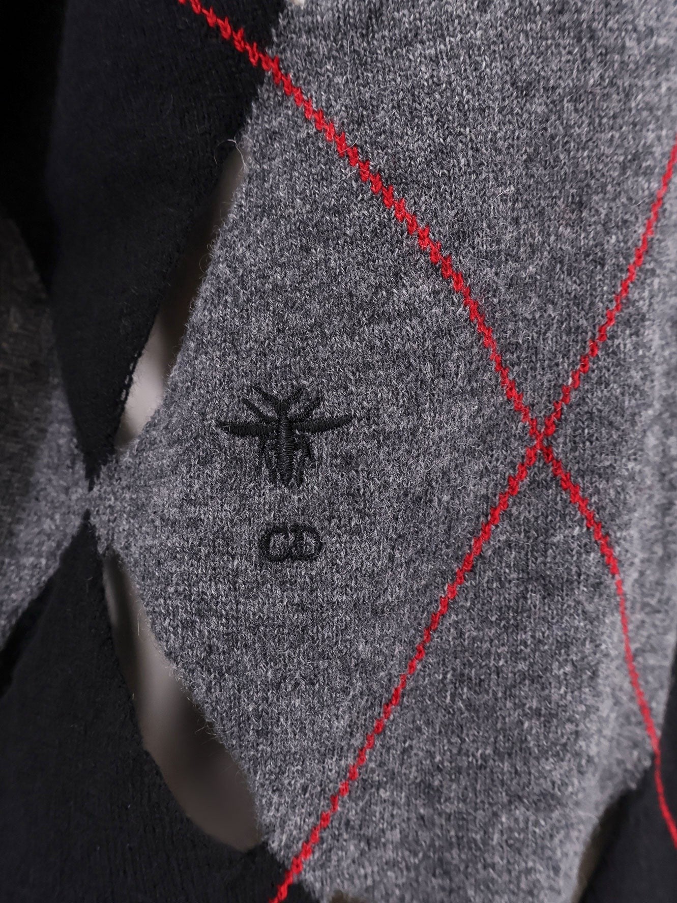 Dior Perforated cashmere sweater with diamond pattern