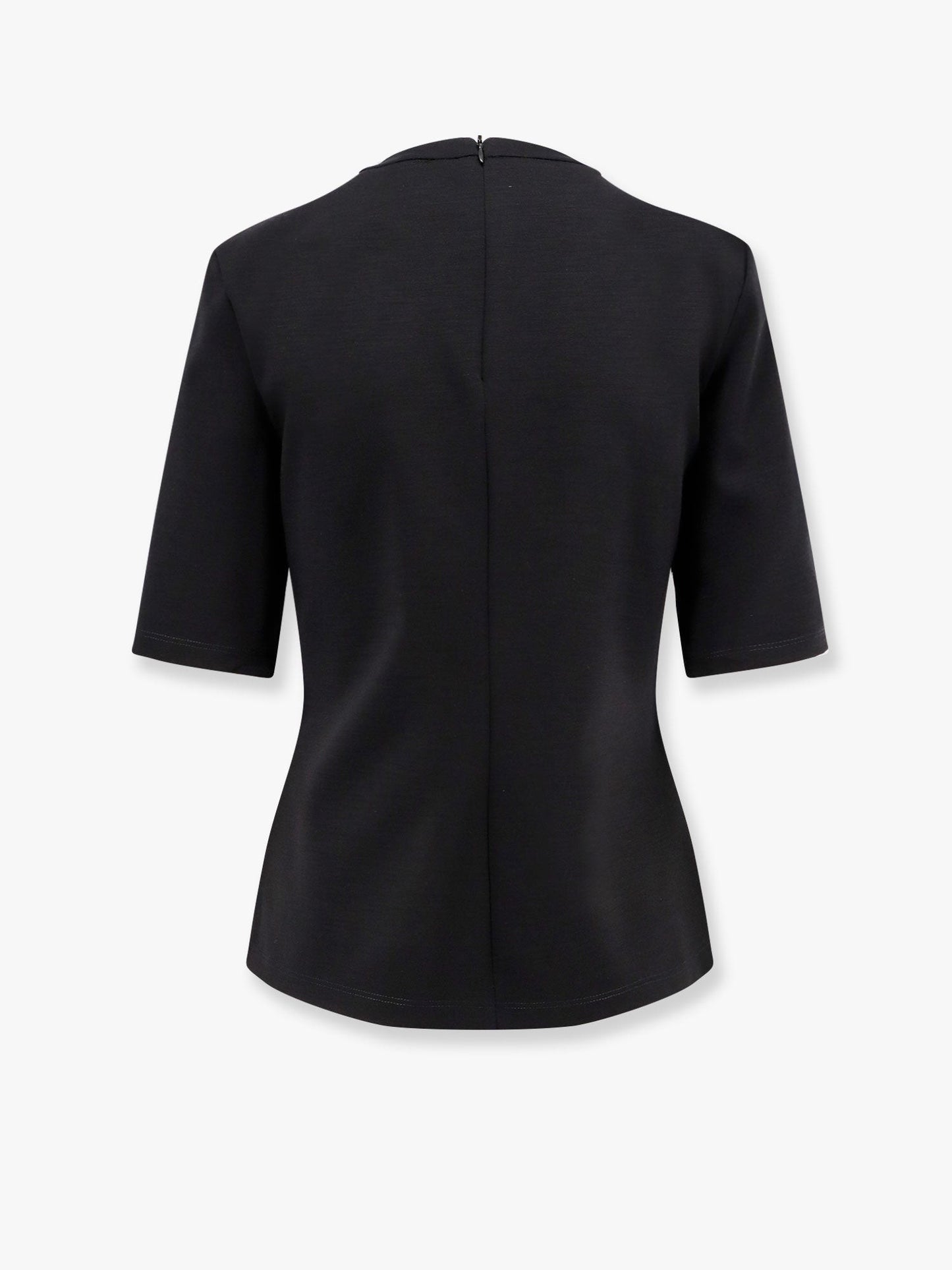 Max Mara Peter wool t-shirt with embossed frontal logo