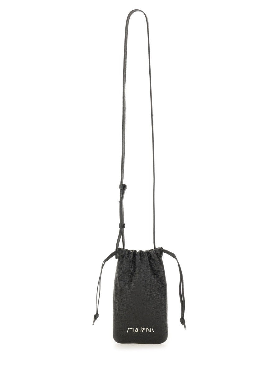 Marni PHONE HOLDER WITH "MARNI MENDING" EMBROIDERY