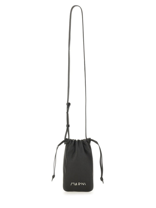 Marni PHONE HOLDER WITH "MARNI MENDING" EMBROIDERY
