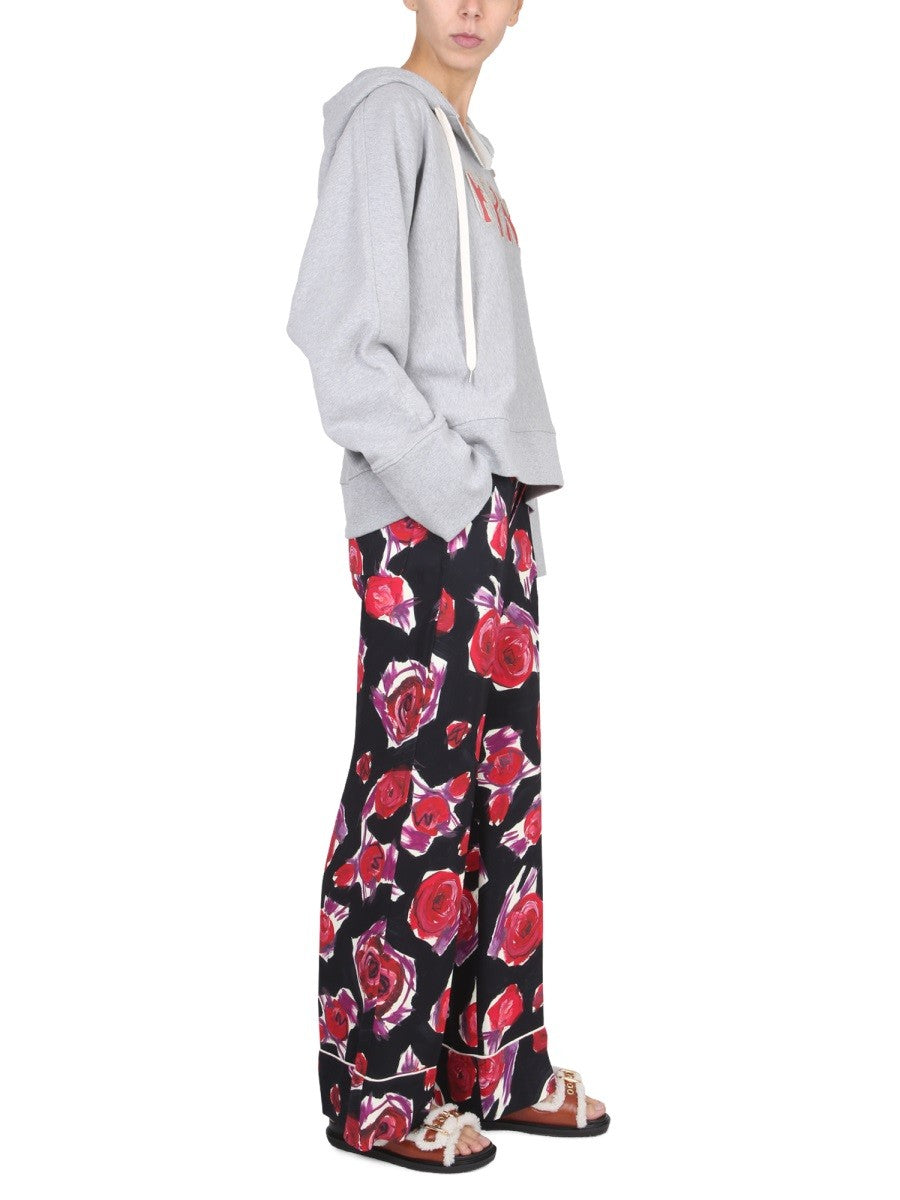 Marni PIJAMA PANTS WITH FLORAL PATTERN