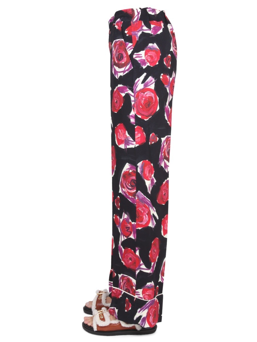 Marni PIJAMA PANTS WITH FLORAL PATTERN