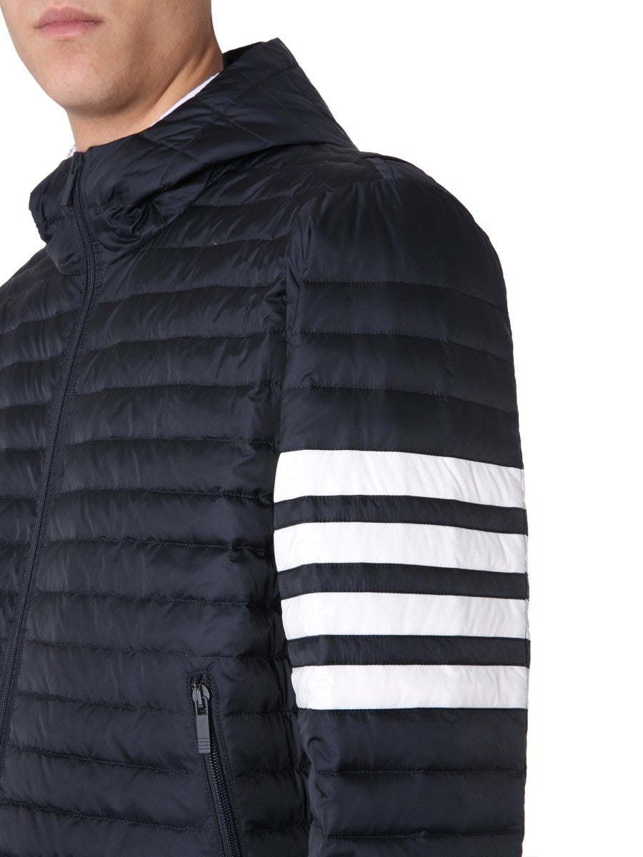 THOM BROWNE DOWN JACKET WITH HOOD
