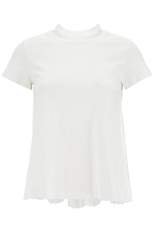 SACAI pleated back t-shirt