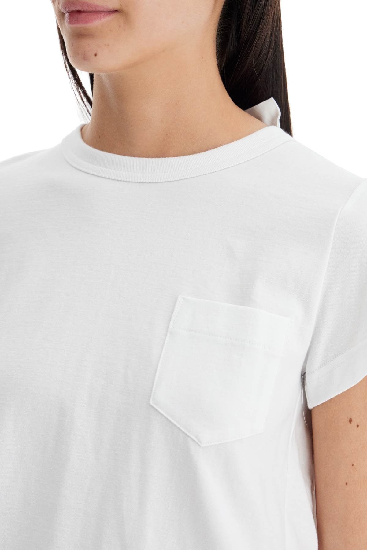 SACAI pleated back t-shirt