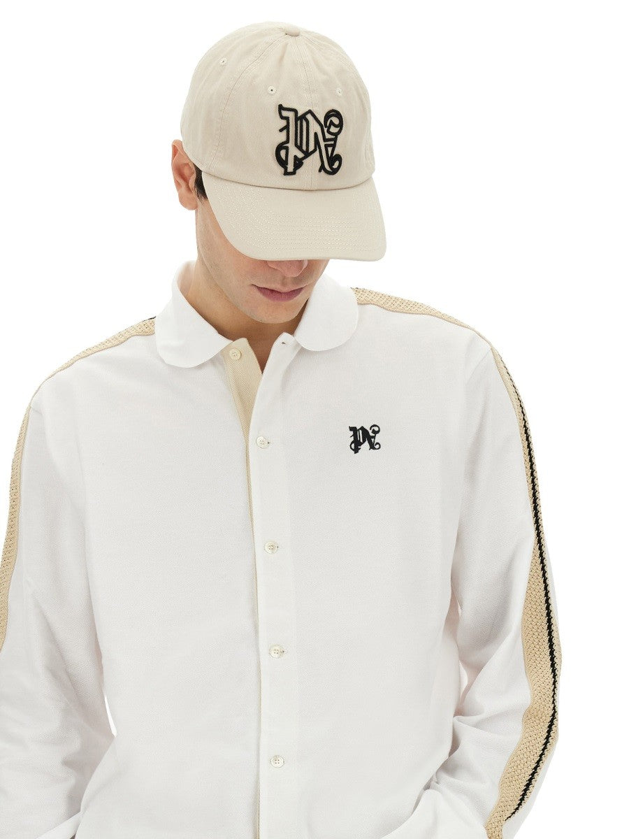 Palm Angels POLO SHIRT WITH MONOGRAM