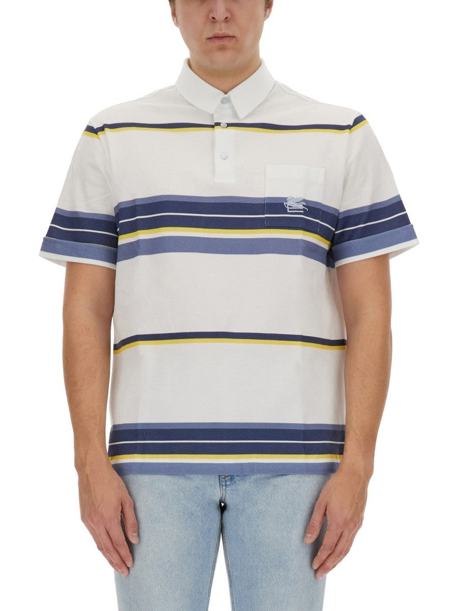 Etro POLO SHIRT WITH PEGASUS EMBROIDERY