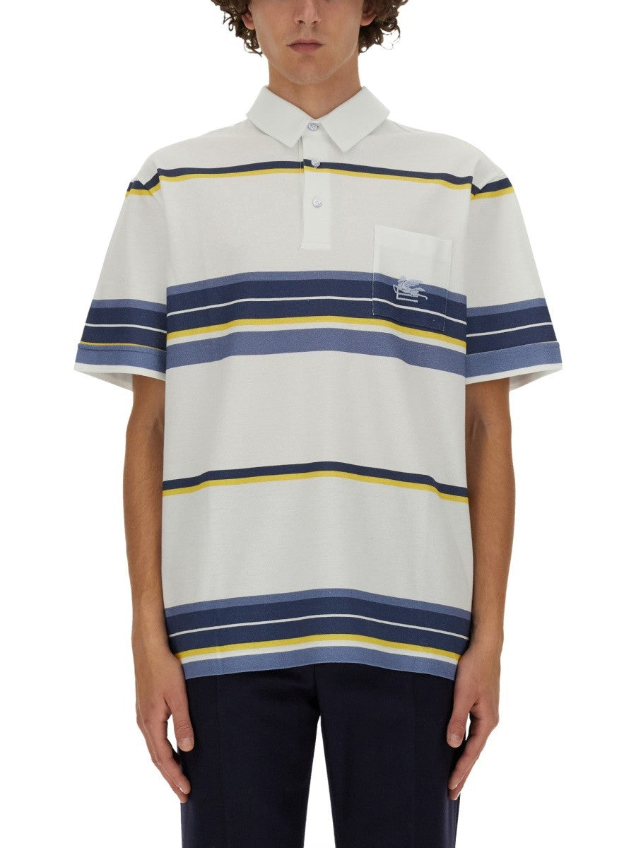 Etro POLO SHIRT WITH PEGASUS EMBROIDERY