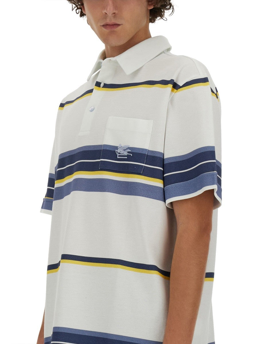 Etro POLO SHIRT WITH PEGASUS EMBROIDERY