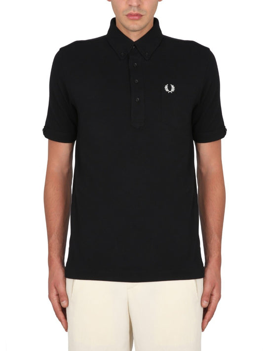 FRED PERRY POLO WITH LOGO EMBROIDERY