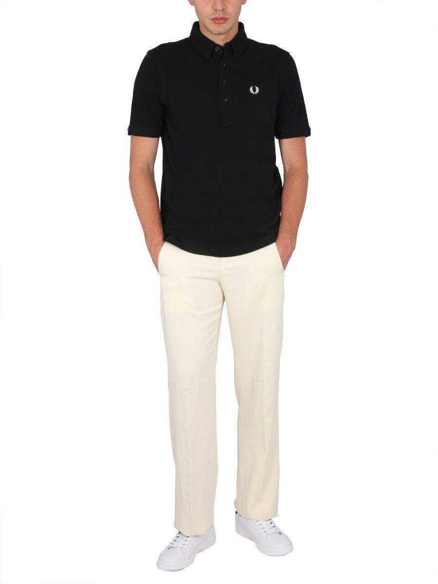 FRED PERRY POLO WITH LOGO EMBROIDERY