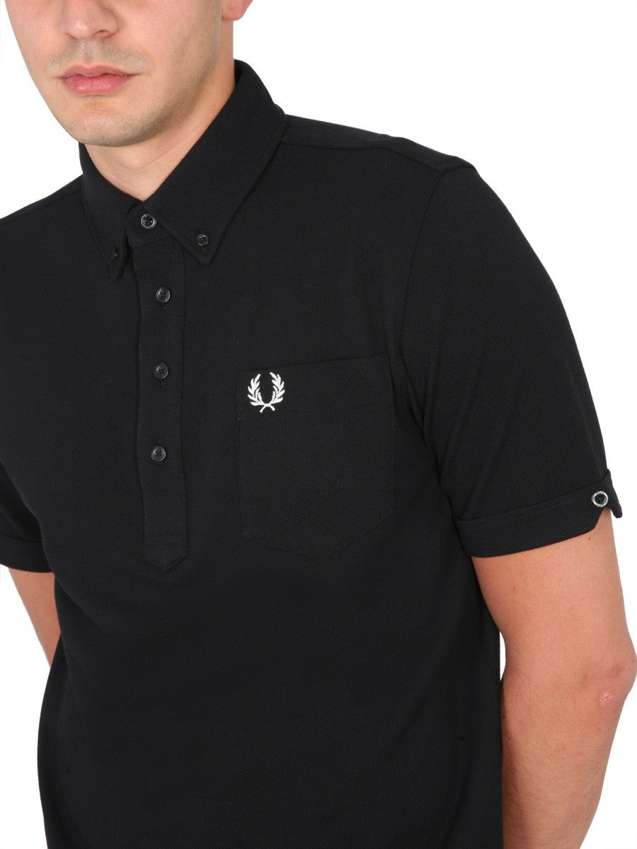 FRED PERRY POLO WITH LOGO EMBROIDERY