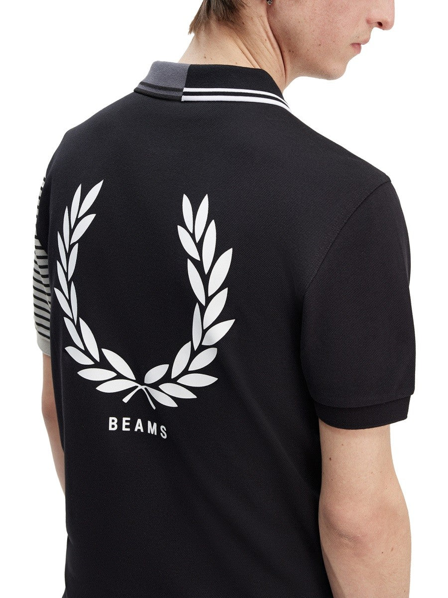 FRED PERRY X BEAMS POLO WITH LOGO