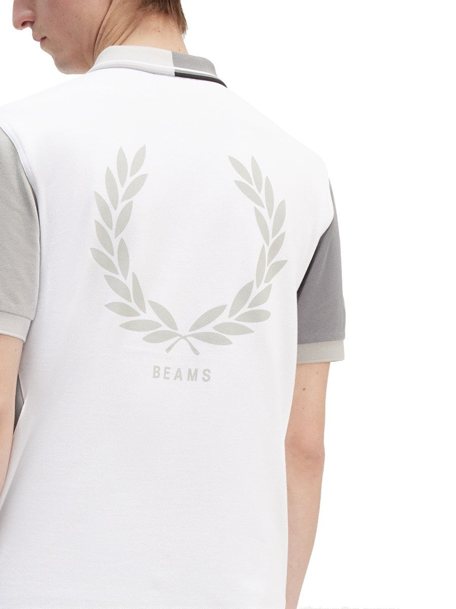 FRED PERRY X BEAMS POLO WITH LOGO