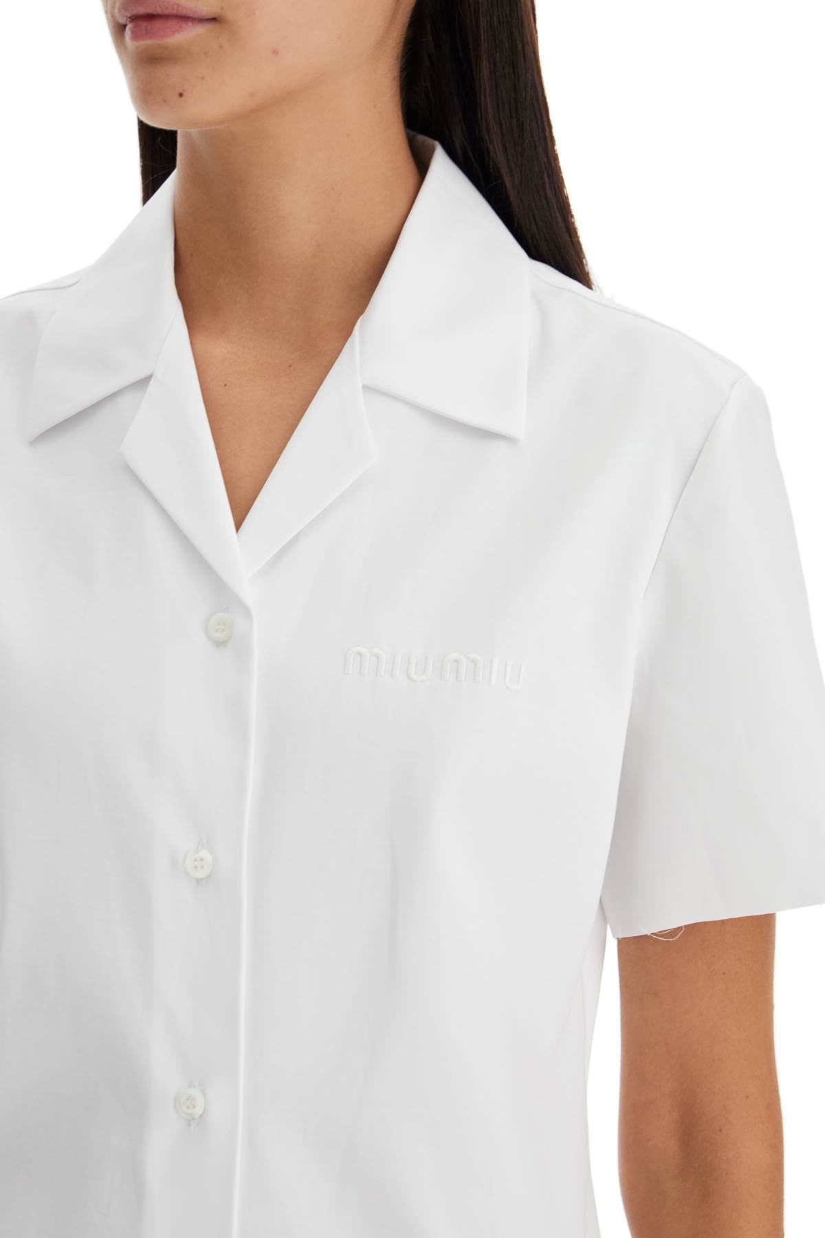 Miu Miu poplin blouse with button