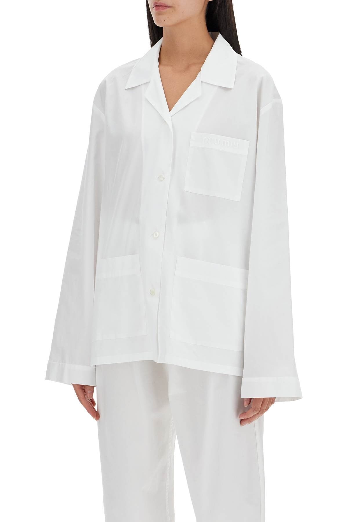 Miu Miu poplin pajama shirt for