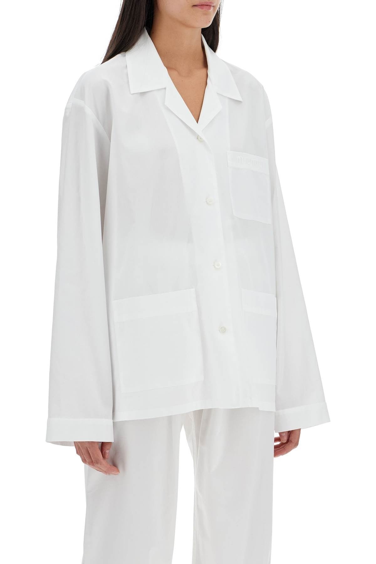 Miu Miu poplin pajama shirt for