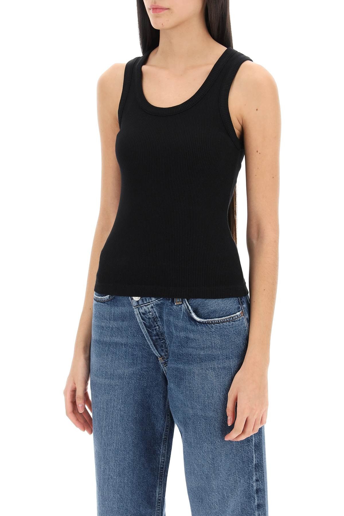 AGOLDE poppy ribbed tank top