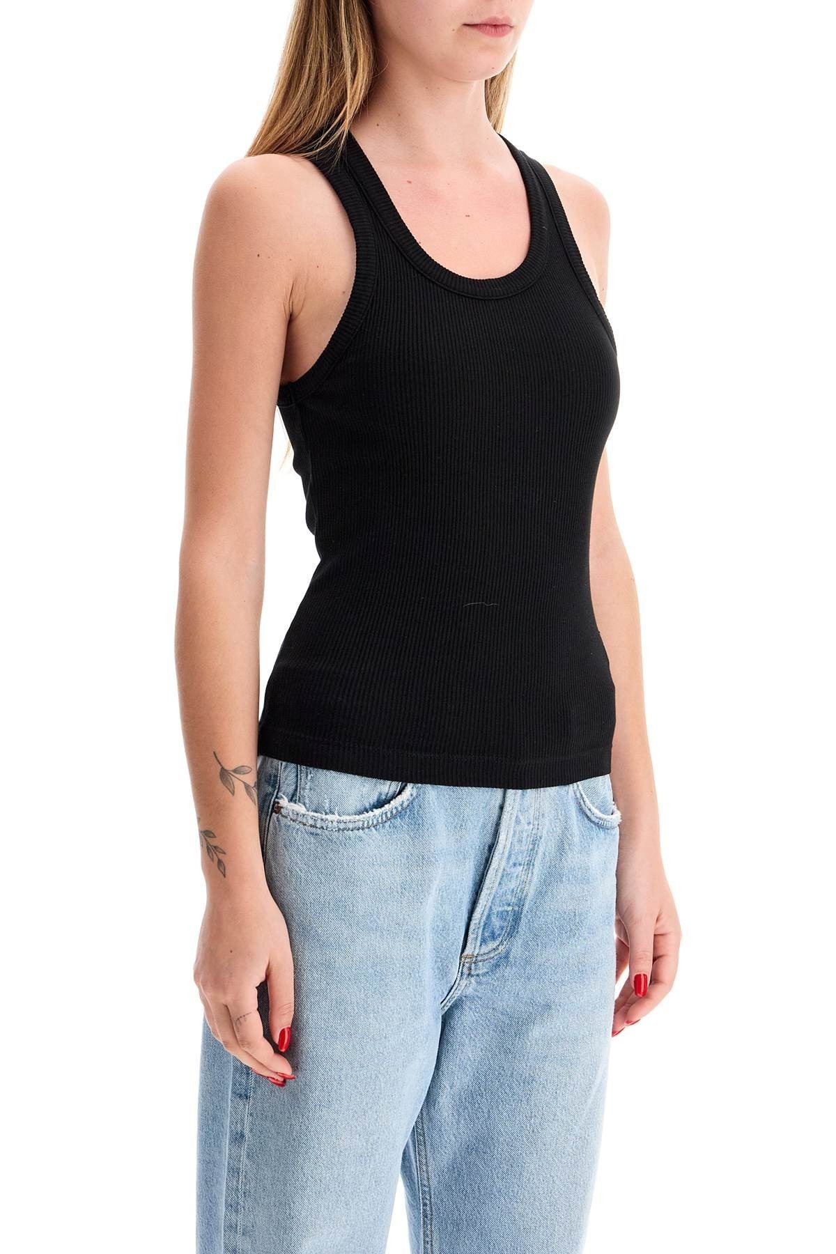 AGOLDE poppy ribbed tank top