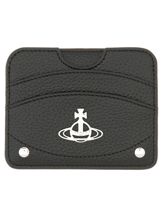 Vivienne Westwood PORTACARTE A MEZZA LUNA CON LOGO "ORB"