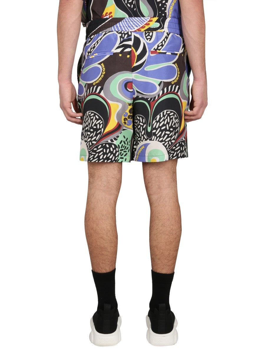 Moschino PSYCHEDELIC PRINT BERMUDA SHORTS