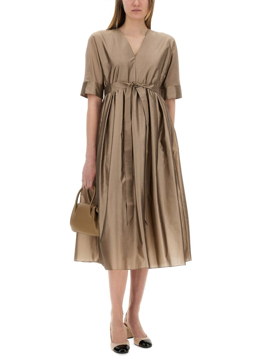 S MAX MARA "PURPLE" MIDI DRESS
