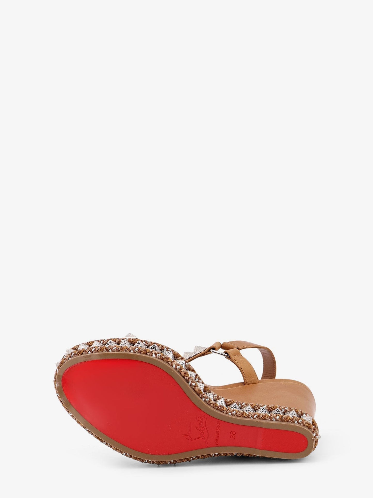 CHRISTIAN LOUBOUTIN Pyraclou 110 plateau sandals with studs