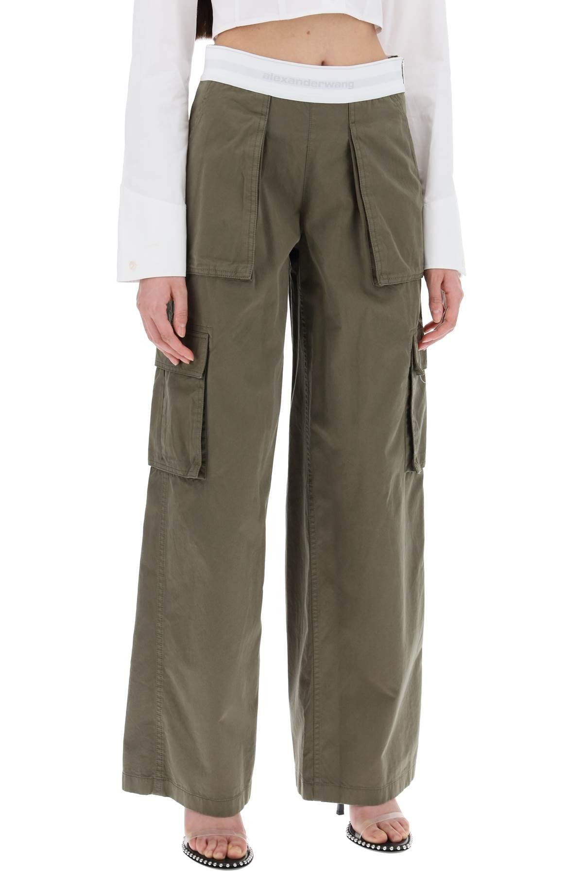 Alexander Wang rave cargo pants with elastic waistband